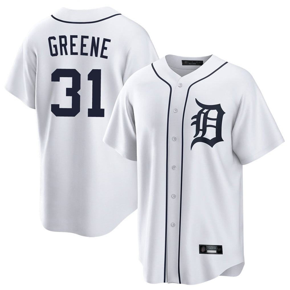 Choea D.Tigers #31 Riley Greene Player White Home Game Stitched Jerseys