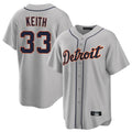 Choea D.Tigers #33 Colt Keith Player Gray Home Limited Stitched Jerseys