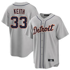 Choea D.Tigers #33 Colt Keith Player Gray Home Limited Stitched Jerseys