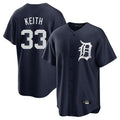 Choea D.Tigers #33 Colt Keith Player Navy Game Home Stitched Jerseys