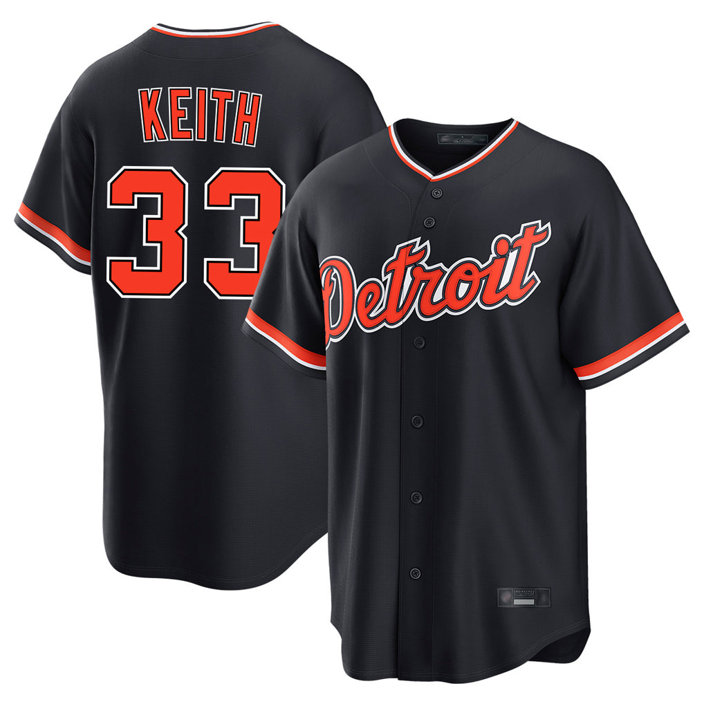 Choea D.Tigers #33 Colt Keith Player Navy Home Game Stitched Jerseys