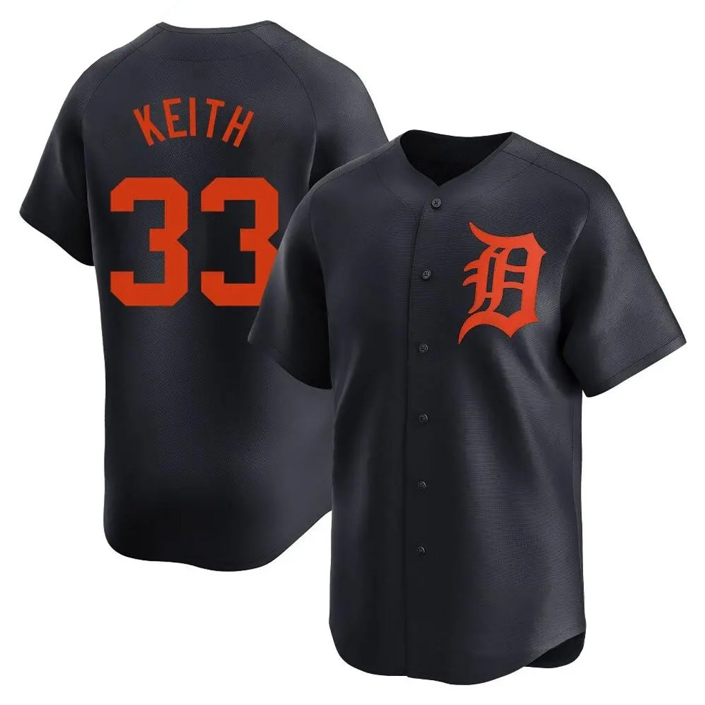 Choea D.Tigers #33 Colt Keith Player Navy Home Limited Stitched Jerseys