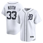 Choea D.Tigers #33 Colt Keith Player White Home Limited Stitched Jerseys