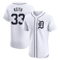 Choea D.Tigers #33 Colt Keith Player White Limited Elite Home Stitched Jerseys