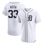 Choea D.Tigers #33 Colt Keith Player White Limited Elite Home Stitched Jerseys