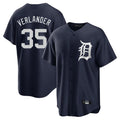 Choea D.Tigers #35 Justin Verlander Player Navy Game Home Stitched Jerseys