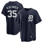 Choea D.Tigers #35 Justin Verlander Player Navy Game Home Stitched Jerseys