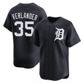 Choea D.Tigers #35 Justin Verlander Player Navy Home Limited Game Stitched Jerseys