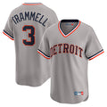Choea D.Tigers #3 Alan Trammell Player Gray Cooperstown T-shirt Home Game Stitched Jerseys
