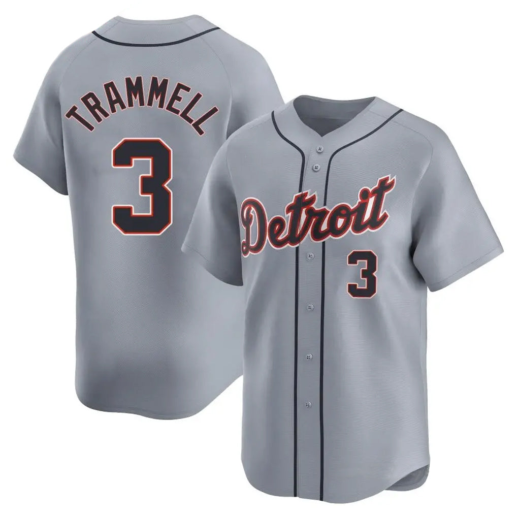 Choea D.Tigers #3 Alan Trammell Player Gray Home Limited Stitched Jerseys