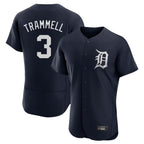 Choea D.Tigers #3 Alan Trammell Player Navy Limited Elite Home Stitched Jerseys