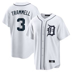 Choea D.Tigers #3 Alan Trammell Player White Home Game Stitched Jerseys