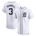 Choea D.Tigers #3 Alan Trammell Player White Limited Elite Home Stitched Jerseys