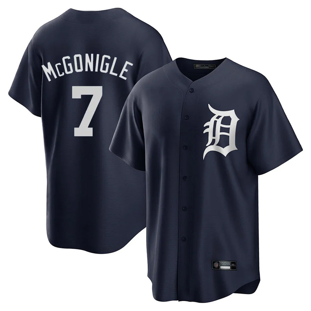 Choea D.Tigers #7 Kevin McGonigle Player Navy Game Home Stitched Jerseys