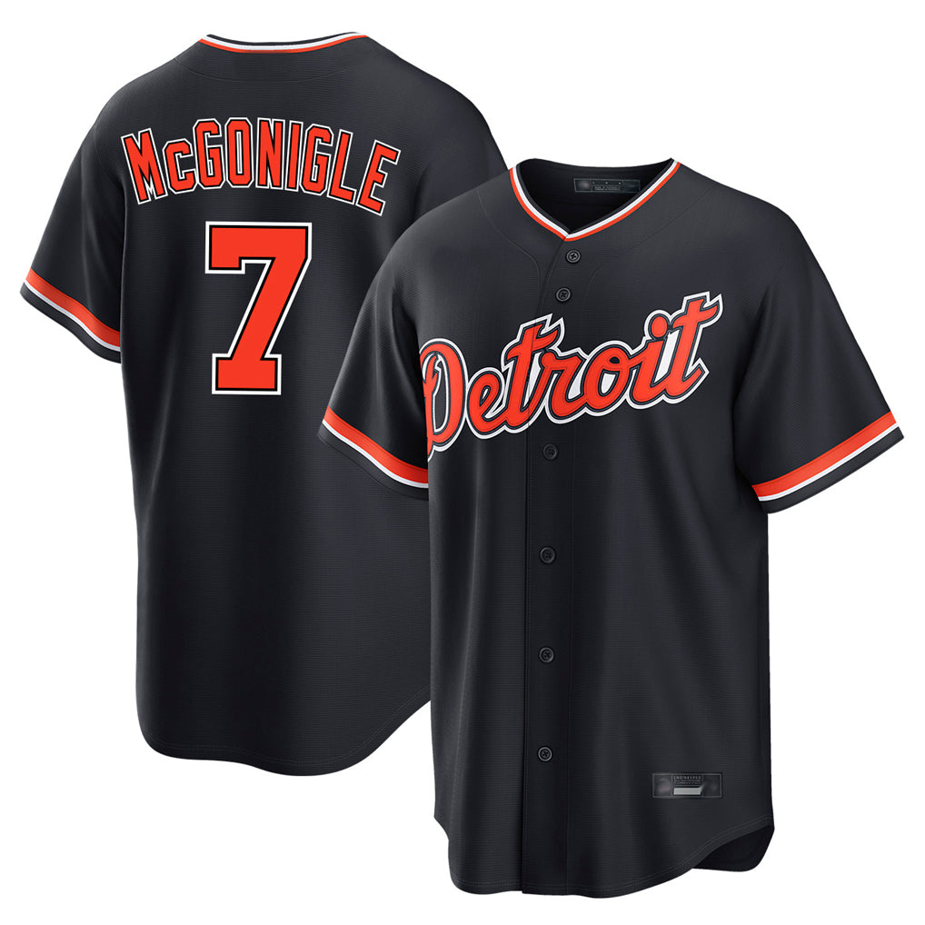 Choea D.Tigers #7 Kevin McGonigle Player Navy Home Game Stitched Jerseys