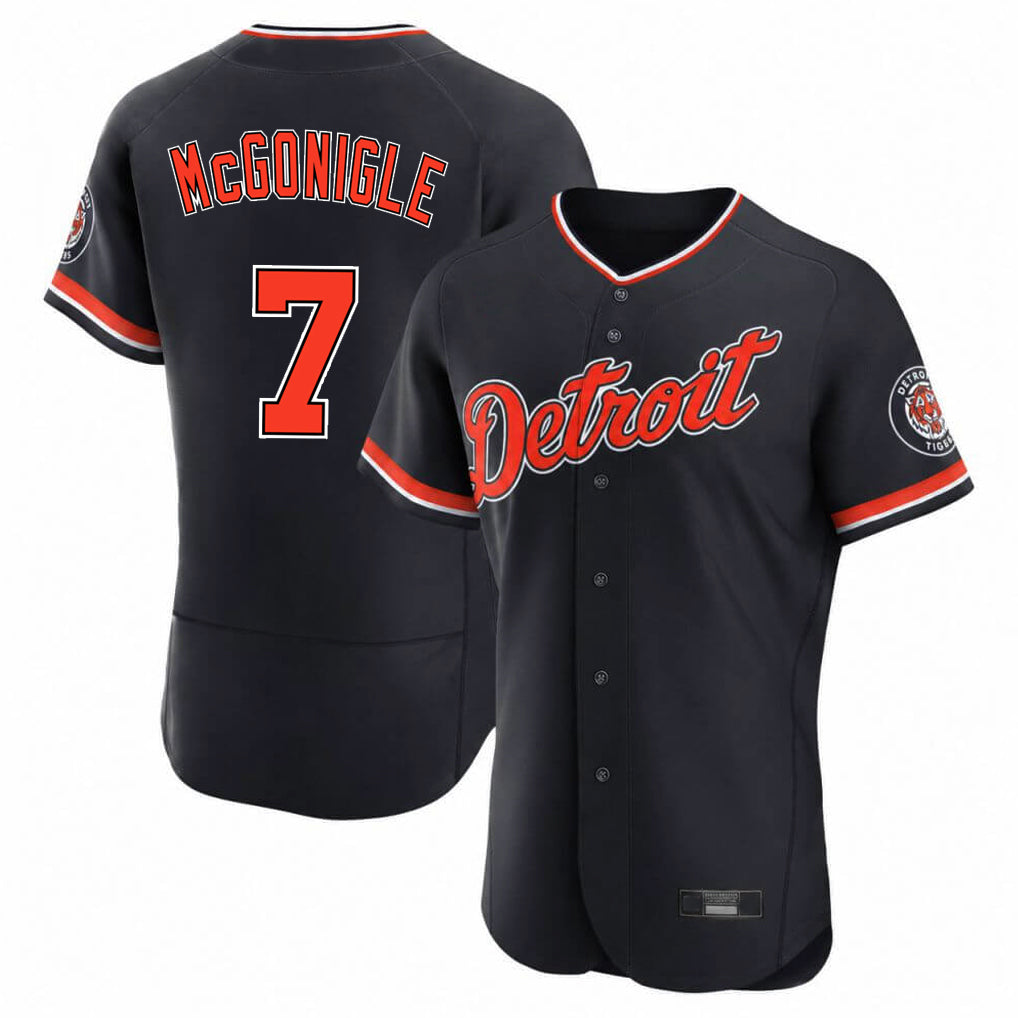 Choea D.Tigers #7 Kevin McGonigle Player Navy Limited Elite Home Game Stitched Jerseys