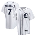 Choea D.Tigers #7 Kevin McGonigle Player White Home Game Stitched Jerseys