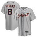 Choea D.Tigers #8 Matt Vierling Player Gray Home Game Stitched Jerseys