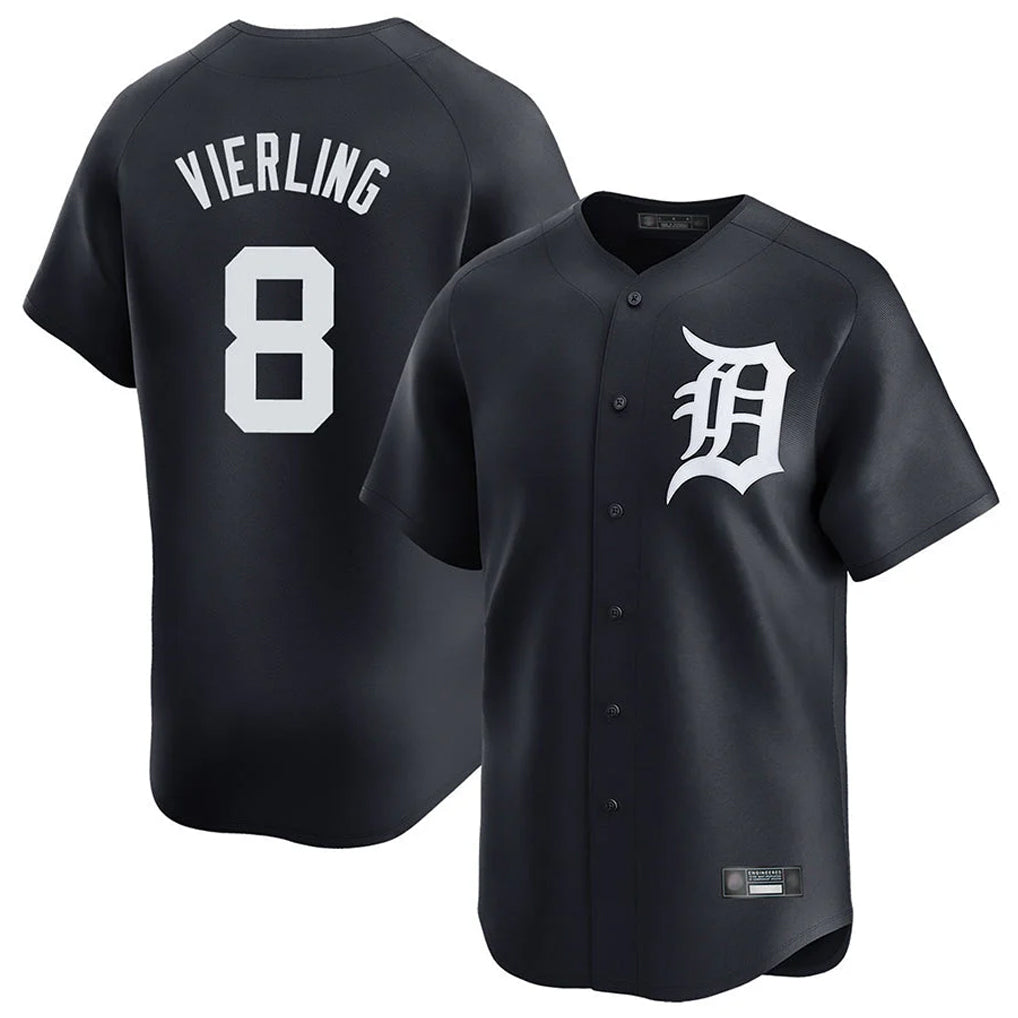 Choea D.Tigers #8 Matt Vierling Player Navy Home Limited Game Stitched Jerseys