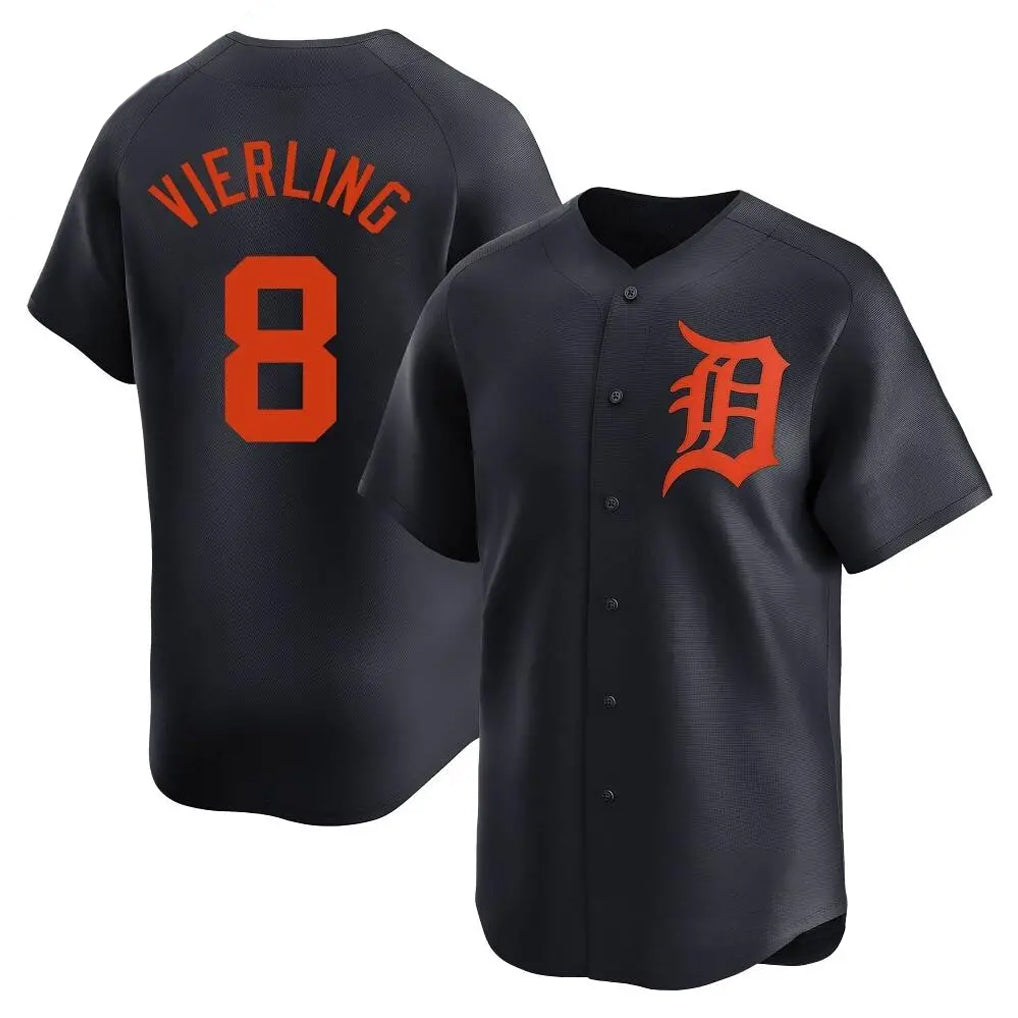 Choea D.Tigers #8 Matt Vierling Player Navy Home Limited Stitched Jerseys