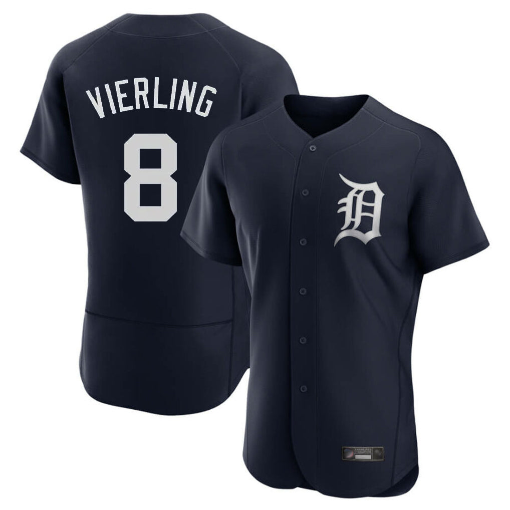 Choea D.Tigers #8 Matt Vierling Player Navy Limited Elite Home Stitched Jerseys