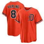 Choea D.Tigers #8 Matt Vierling Player Orange Home Game Stitched Jerseys