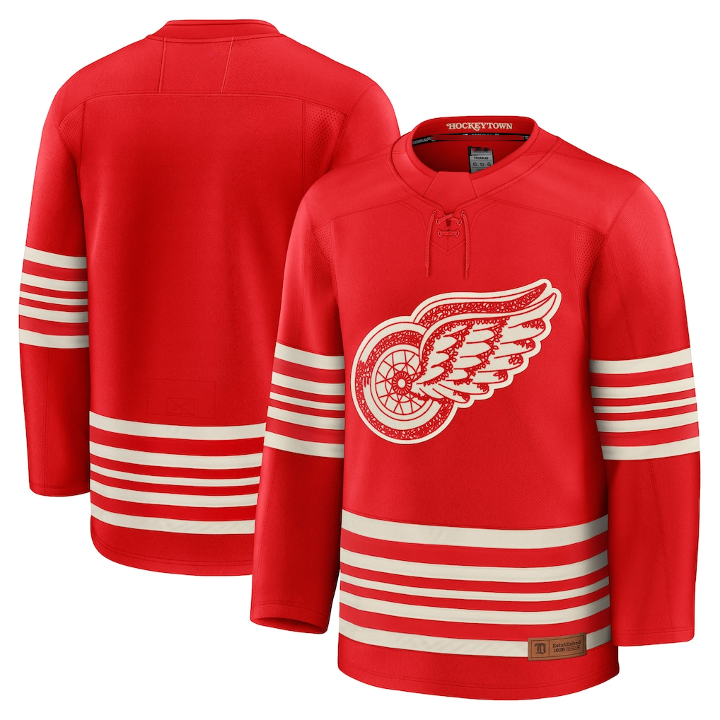 Choea D.Red wings Red Centennial Premium Jerseys