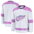 Choea D.Red wings White 2024 Hockey Fights Cancer Practice Jerseys