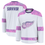 Choea D.Red wings White Hockey Fights Cancer Survivor Practice Jerseys