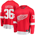 Choea D.Red wings #36 John Gibson Red Home Breakaway Jerseys