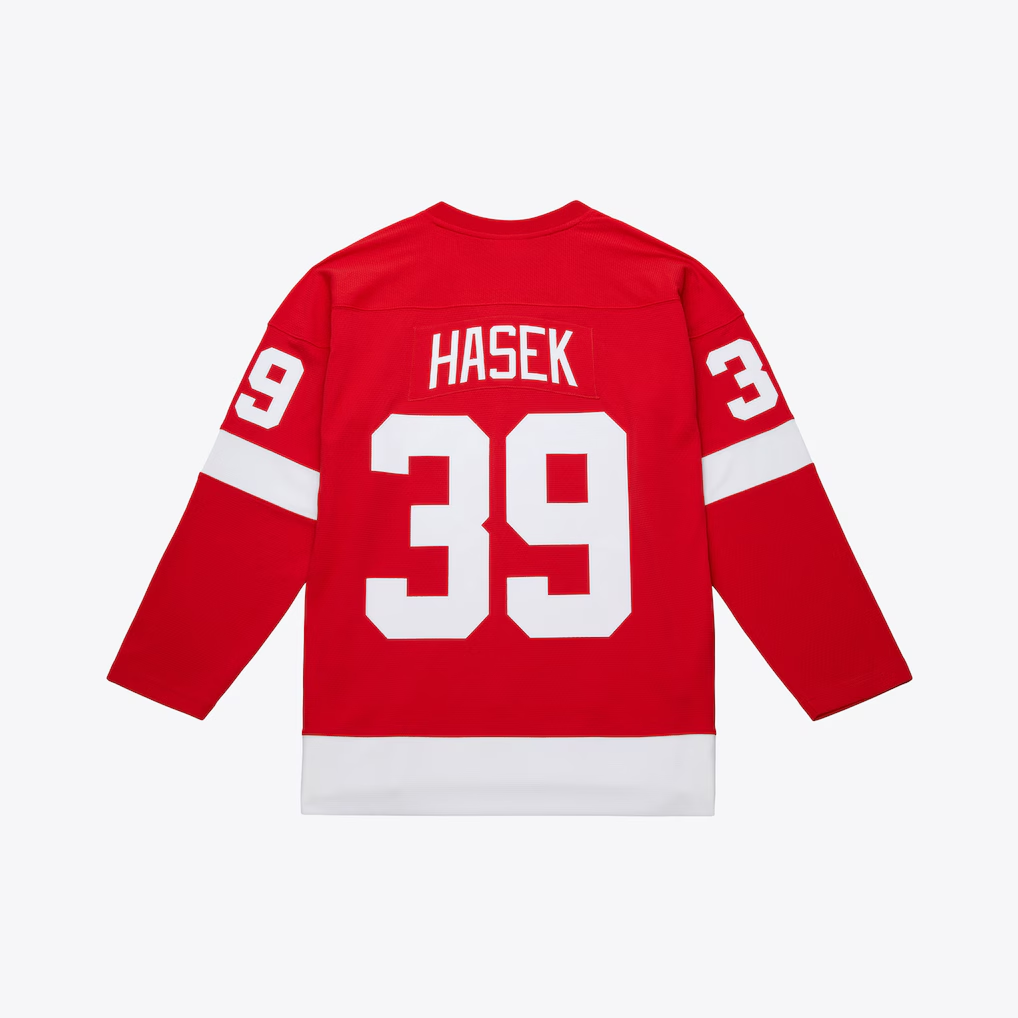 Choea D.Red wings #39 Dominik Hasek Mitchell & Ness Red 2007-08 Power Play Jerseys