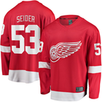 Choea D.Red wings #53 Moritz Seider Red Home Breakaway Player Jerseys