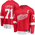 Choea D.Red wings #71 Dylan Larkin Branded Red Captain Home Breakaway Jerseys