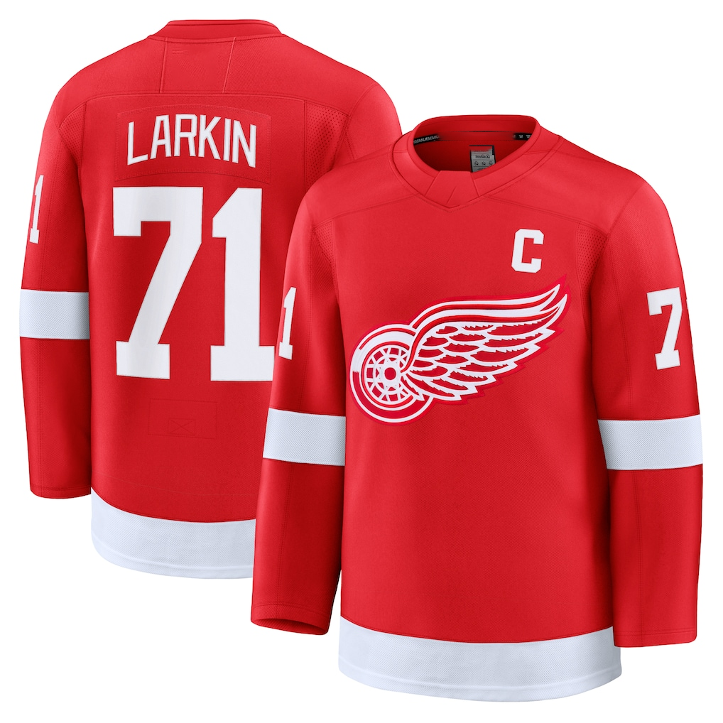 Choea D.Red wings #71 Dylan Larkin Red Home Premium Jerseys