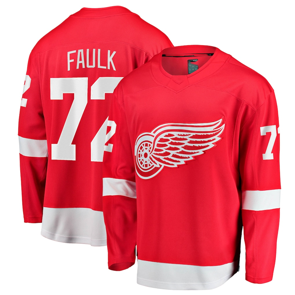 Choea D.Red wings #72 Justin Faulk Red Home Breakaway Jerseys
