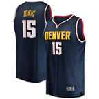 Choea D.Nuggets #15 Nikola Jokic Navy Fast Break Player Jerseys - Icon Edition