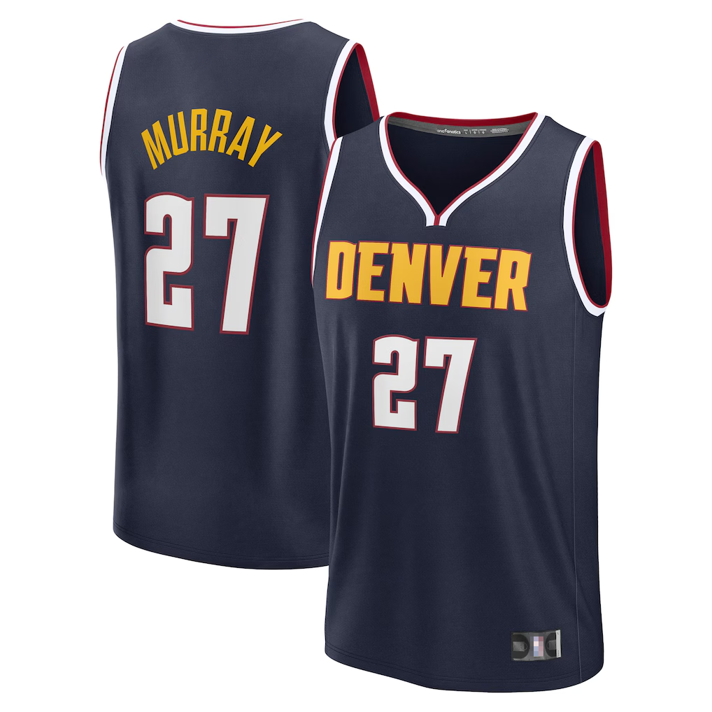 Choea D.Nuggets #27 Jamal Murray Navy Fast Break Replica Player Jerseys - Icon Edition