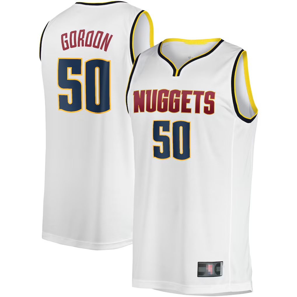 Choea D.Nuggets #50 Aaron Gordon White Fast Break Player Jerseys - Association Edition