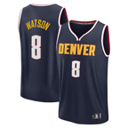 Choea D.Nuggets #8 Peyton Watson Navy Fast Break Replica Player Jerseys - Icon Edition