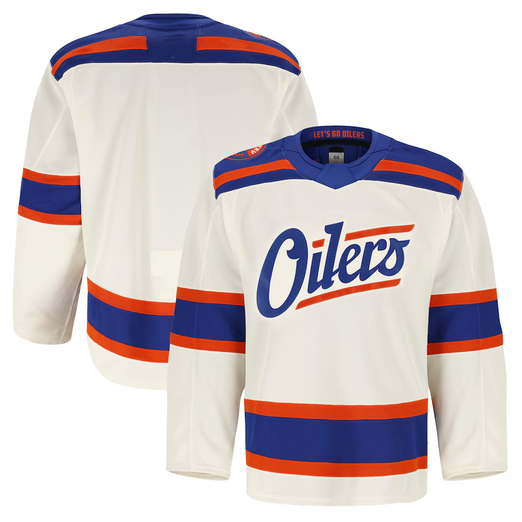 Choea E.Oilers Light Beige Alternate Authentic Pro Jerseys