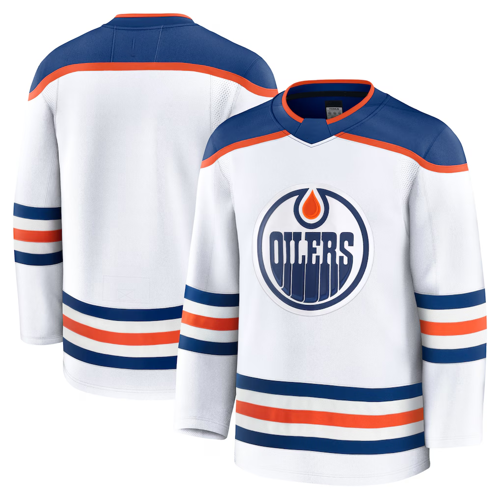 Choea E.Oilers White Away Premium Jerseys