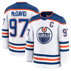 Choea E.Oilers #97 Connor McDavid White Away Premium Jerseys