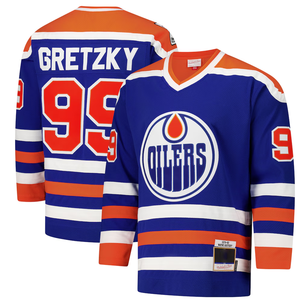 Choea E.Oilers #99 Wayne Gretzky Royal 1979-80 Power Play Jerseys