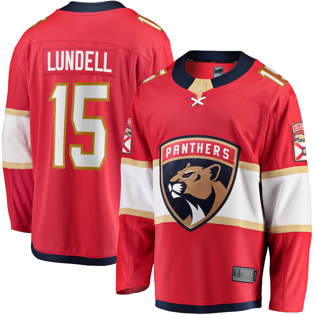 Choea F.Panthers F.Panthers #15 Anton Lundell Red Home Breakaway Player Jerseys