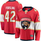 Choea F.Panthers #42 Gustav Forsling Red Home Breakaway Player Jerseys