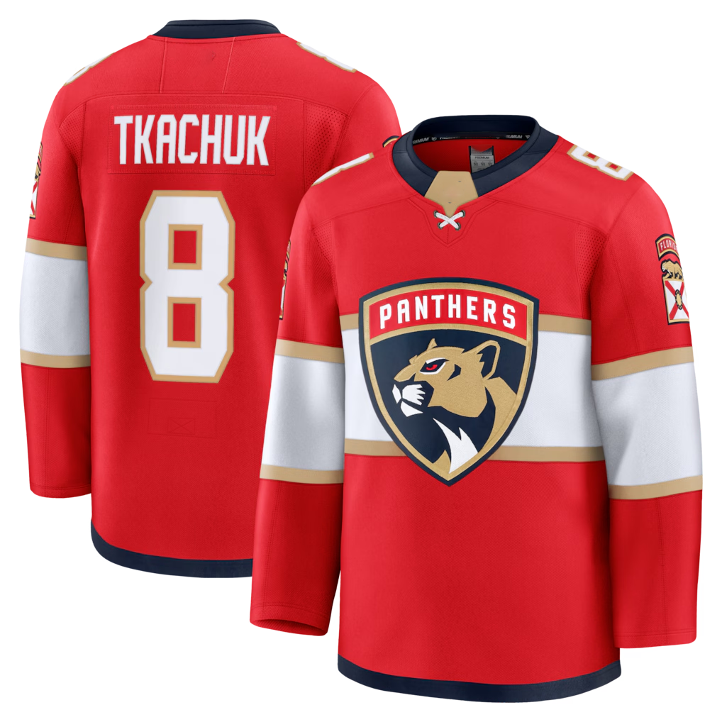 Choea F.Panthers #8 Brady Tkachuk Red Home Premium Jerseys
