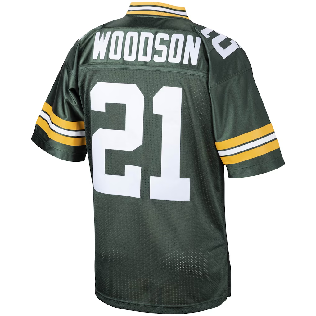 Choea GB.Packers 2010 #21 Charles Woodson Mitchell & Ness Green Authentic Throwback Retired Player Jersey Stitched Puhic