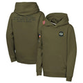 Choea GB.Packers Olive Salute to Service Pullover Hoodies Limited Blank Player Stitched Jerseys