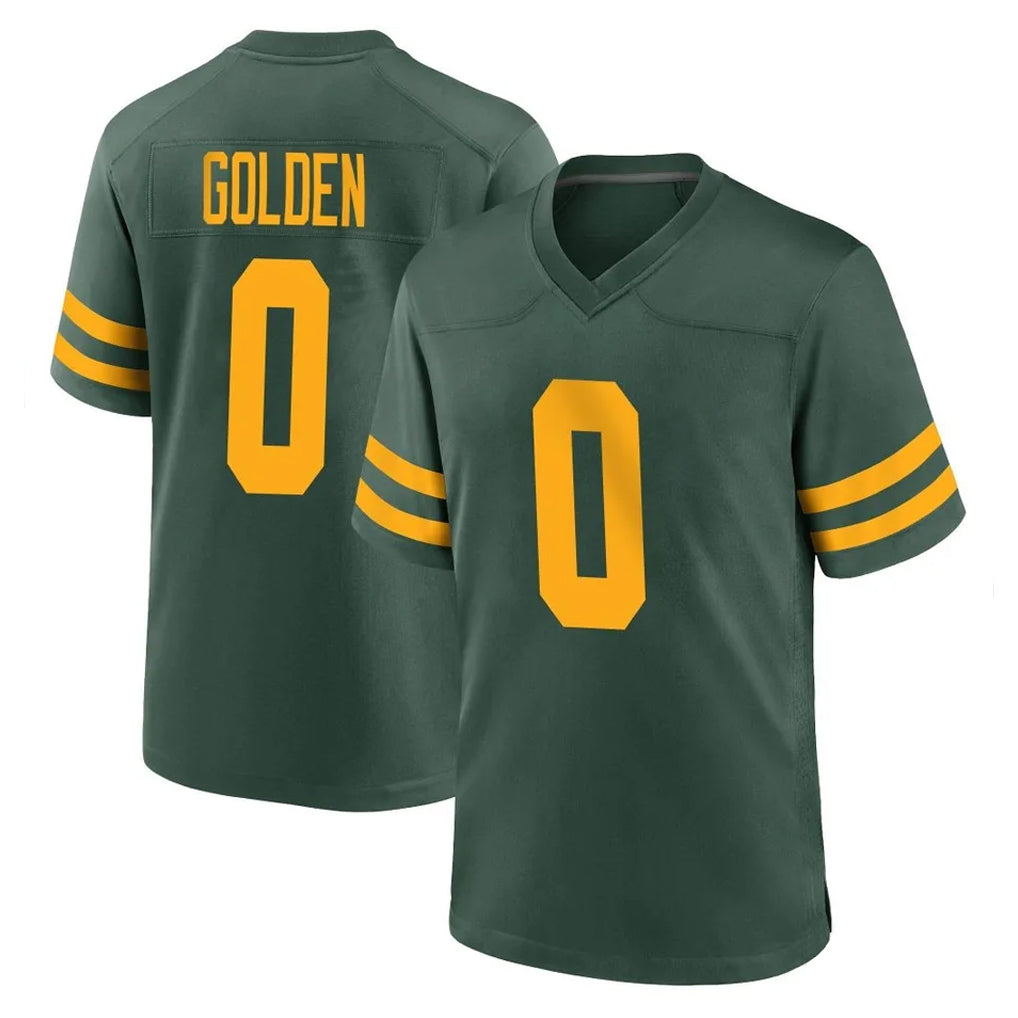 Choea GB.Packers #0 Matthew Golden Player Green Alternate Home Game Stitched Jerseys