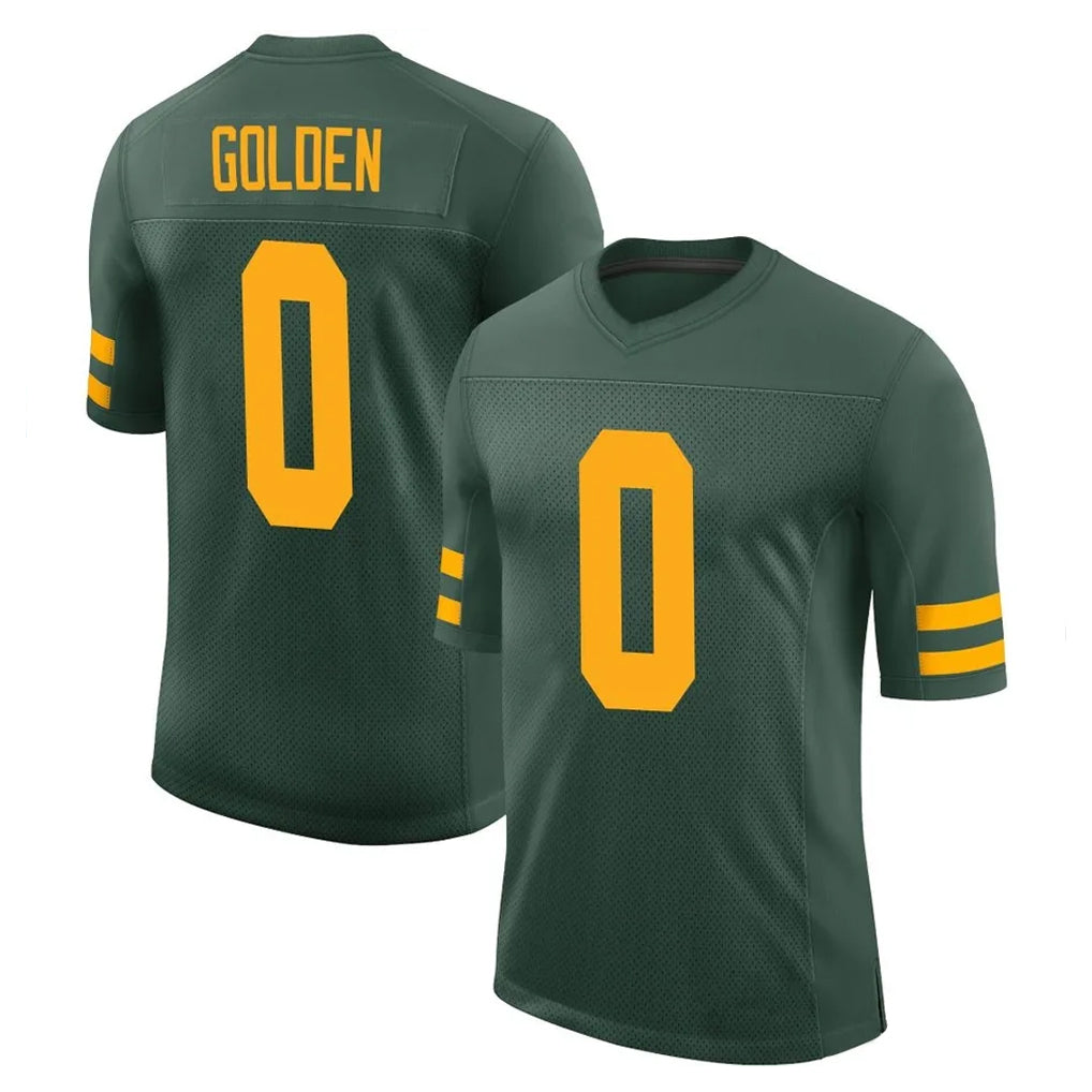 Choea GB.Packers #0 Matthew Golden Player Green Alternate Vapor Home Game Stitched Jerseys